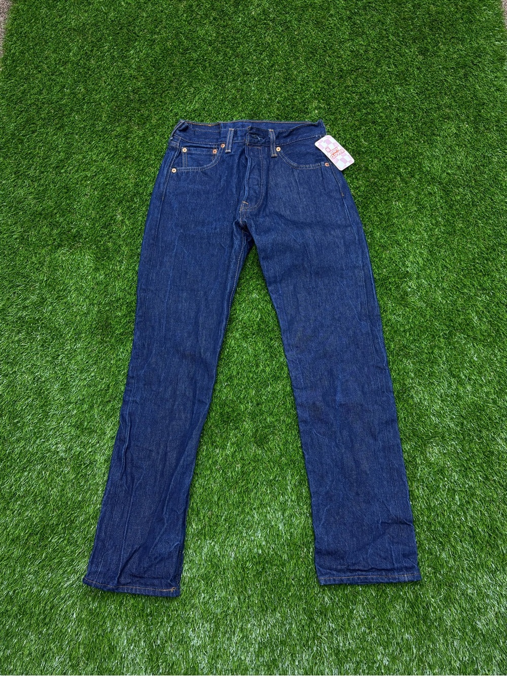 Classic Men's Dark Blue Levi’s 501 Straight-Leg Jeans